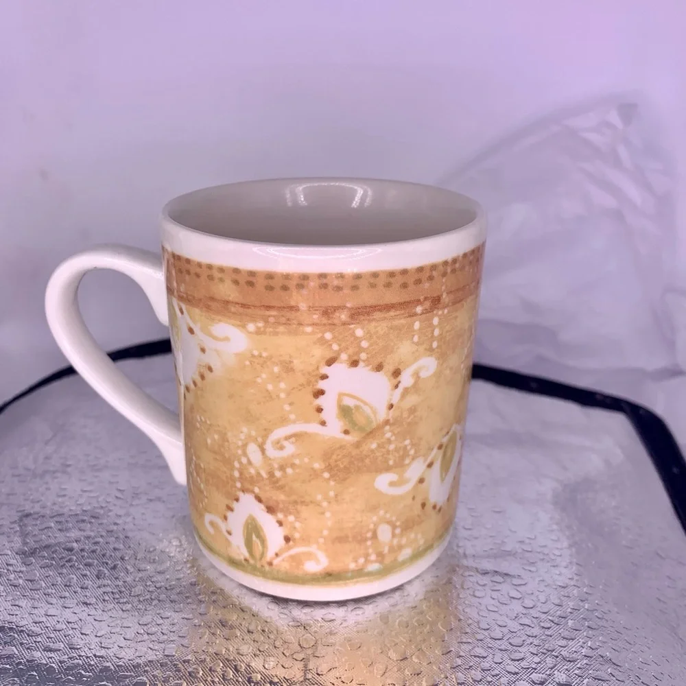 Pier One Moroccan Earthenware Made in England Coffee Mugs 2pcs 10oz